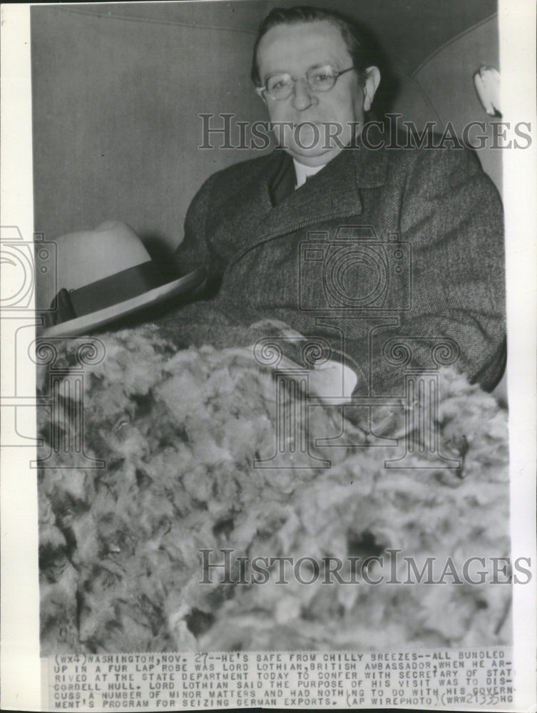 none Safe Chilly Lap Robe Lord Lothian British State - Historic Images