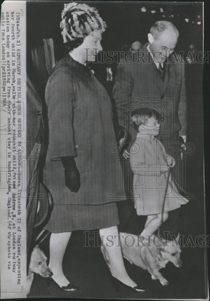 1964 Queen Elizabeth II and Prince Andrew - Historic Images