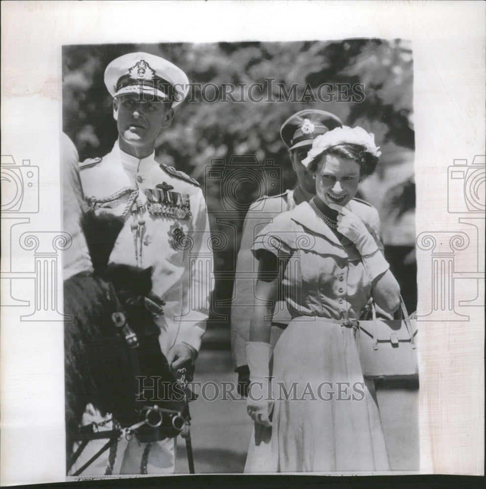 1954 Queen Elizabeth Royal Guard Inspection - Historic Images