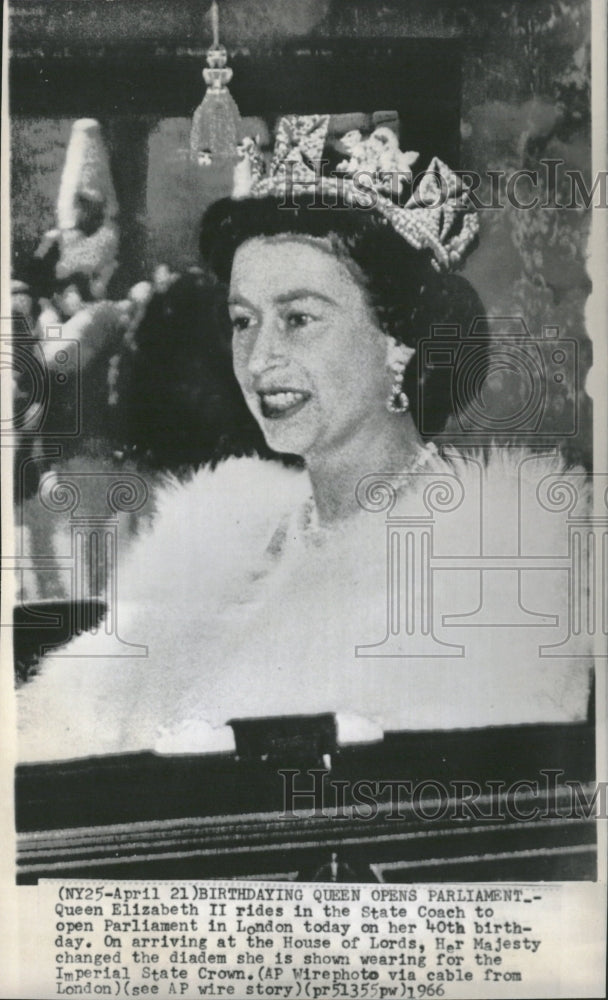 1966 Queen Elizabeth II birthday Parliament - Historic Images