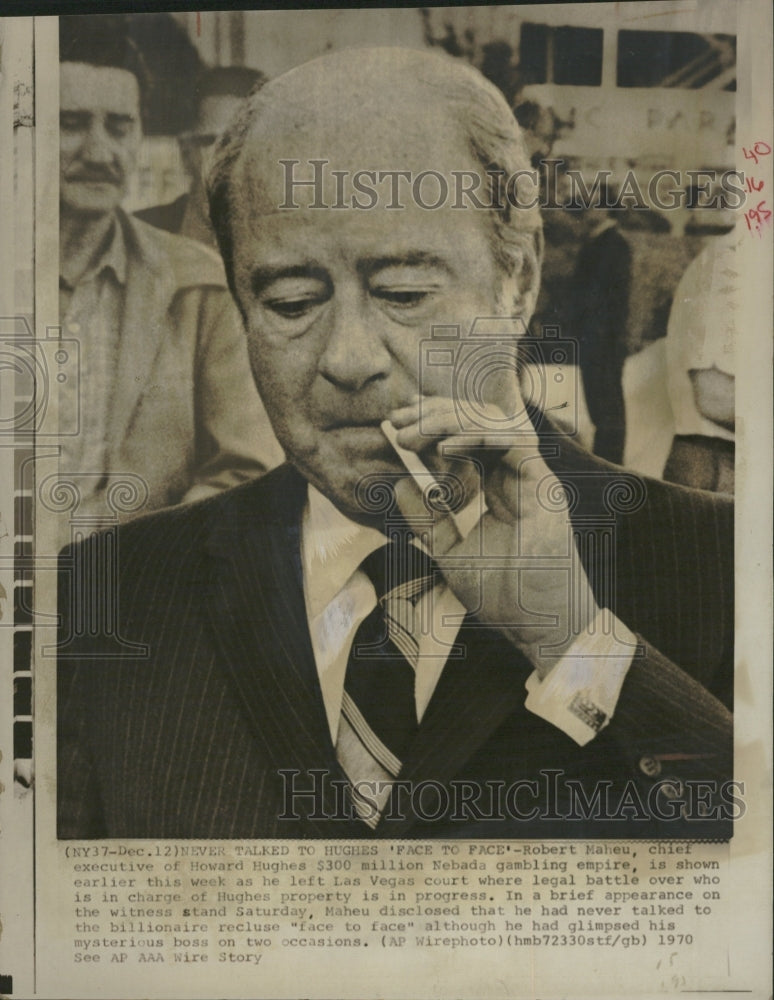 1970 Robert Maheu Chief Executive - Historic Images