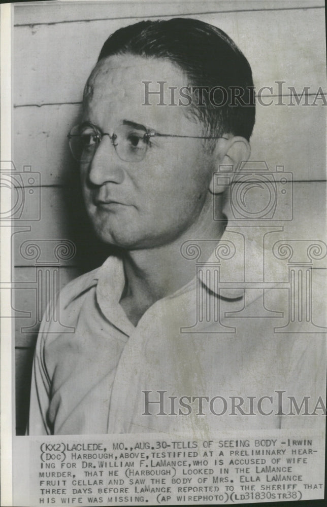 1938 Irwin Harbough murder LaMance wife - Historic Images