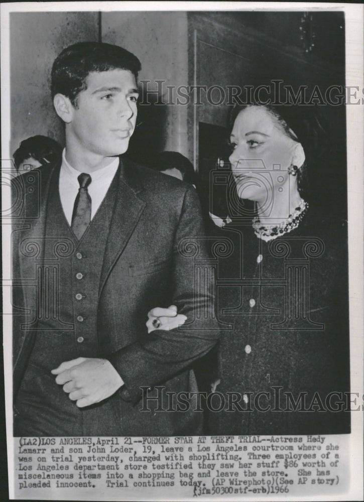 1966 Hedy Lamarr Shoplifting John Loder Son - Historic Images