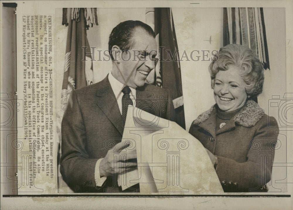 1969 President Nixon &amp; Virginia Knauer - Historic Images