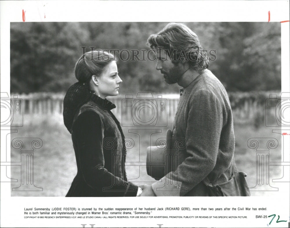 1993 Richard Gere Jodie Foster Sommersby - Historic Images