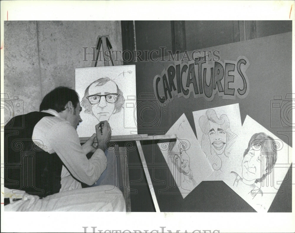 1981 Reno Goodale Caricaturist Artist - Historic Images