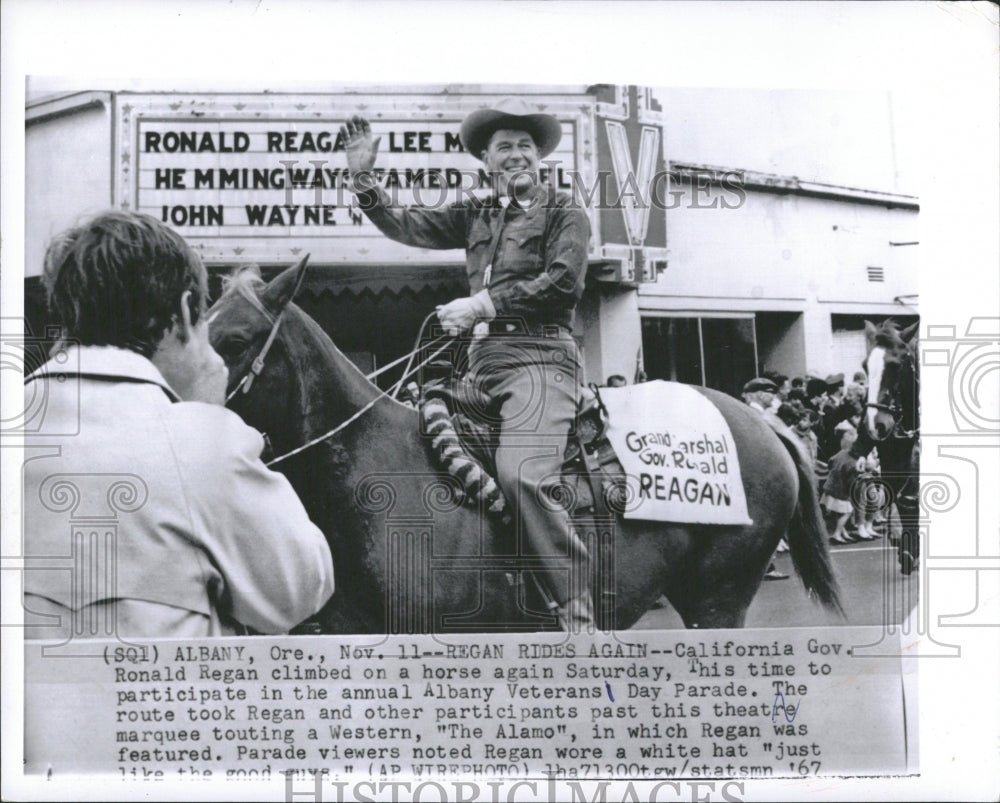 1967 Ronald Regan Veterans Day Parade - Historic Images