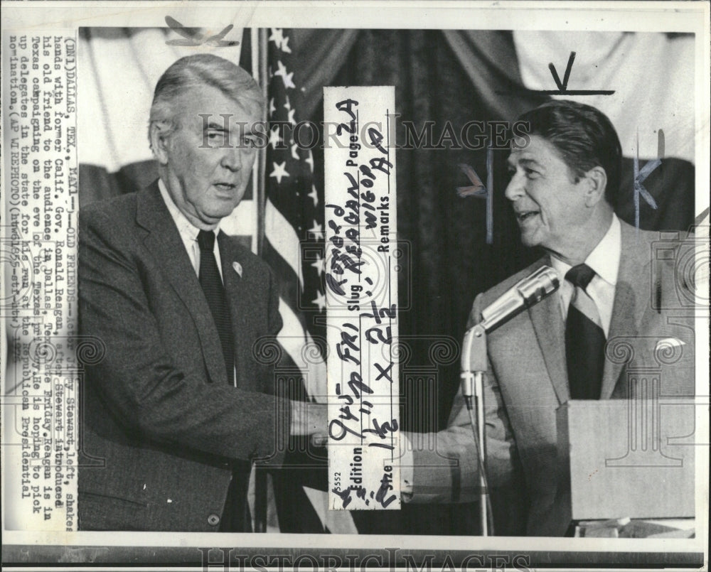 1976 Ronald Regan Jimmy Steward - Historic Images