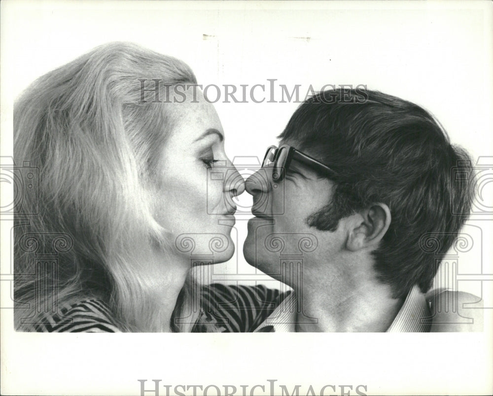 1969 Arte Johnson &amp; Wife Gisela Von Busch. - Historic Images