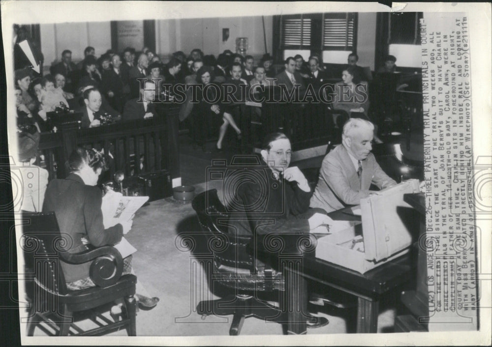 Charlie Chaplin Joan Berry Baby Carol Ann - Historic Images