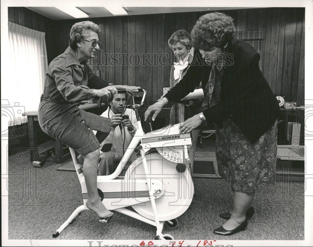 1993 Mrs. Dorris Rose On Bicycle Ergometer - Historic Images