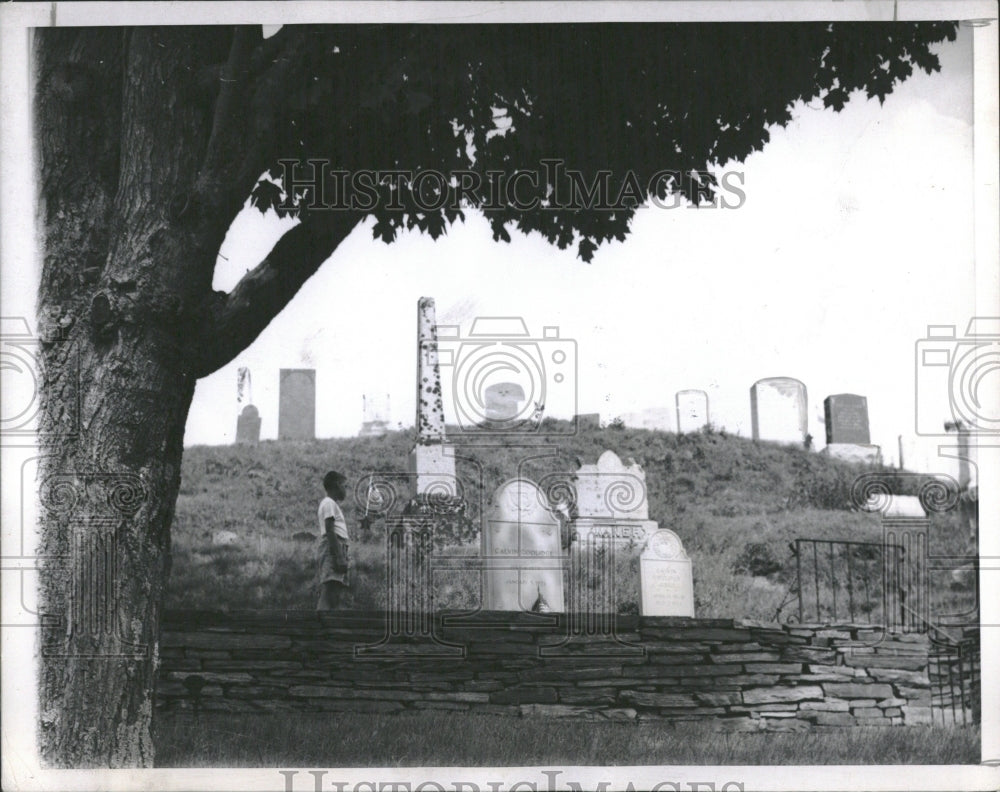 1953 Vermont Grave of Pres.Calvin Coolidge - Historic Images