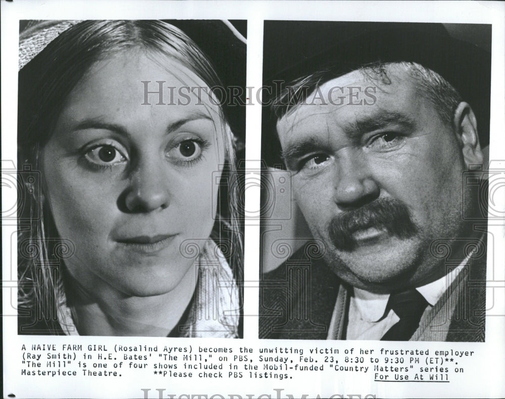 1975 Actress Rosalind Ayres &amp; Ray Smith - Historic Images