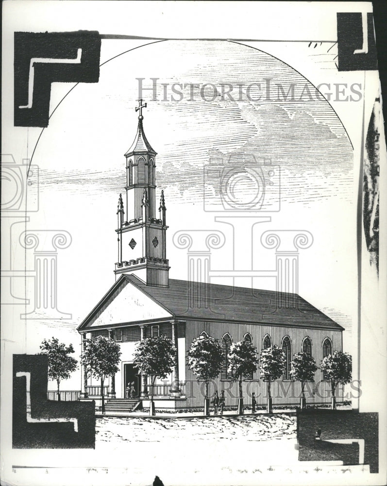 1935 First Protestant Church Detroit 1818 - Historic Images