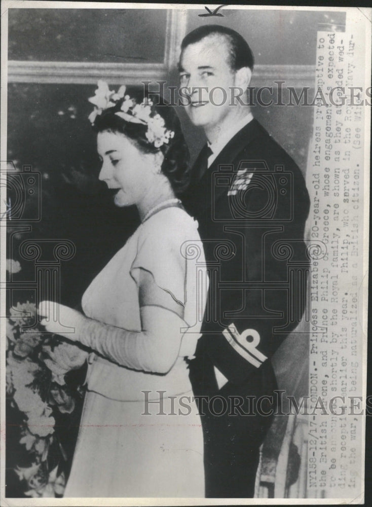 1946 Princess Elizabeth Prince Philip - Historic Images