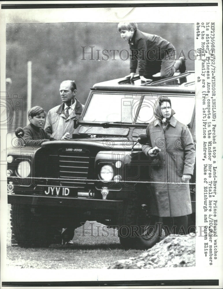 1972 Royal Family watches Horse Trials - Historic Images