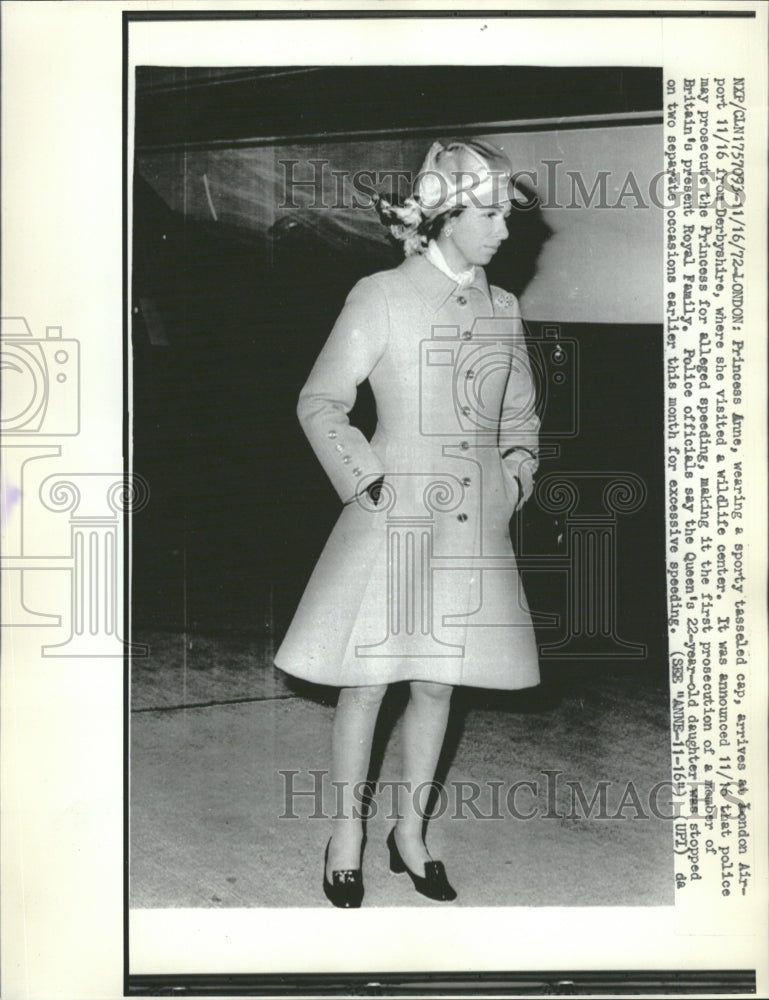 1972 Princess Anne At London Airport - Historic Images