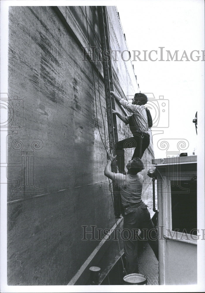 1970 George Rundbland Dave Jagenow Boating - Historic Images