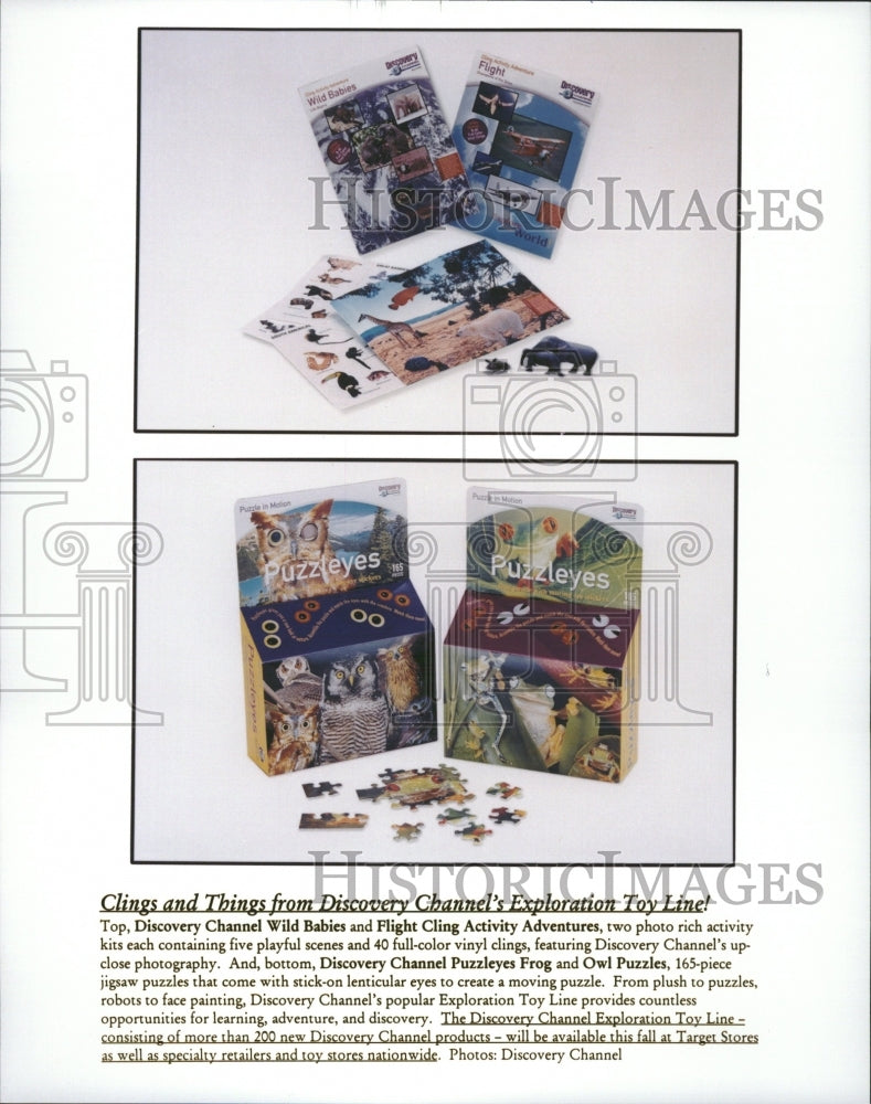 1999 Toys Clings Discovery Channels - Historic Images