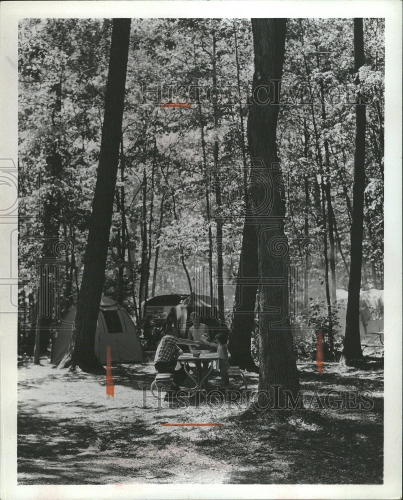 1969 Camping in Michigan - Historic Images