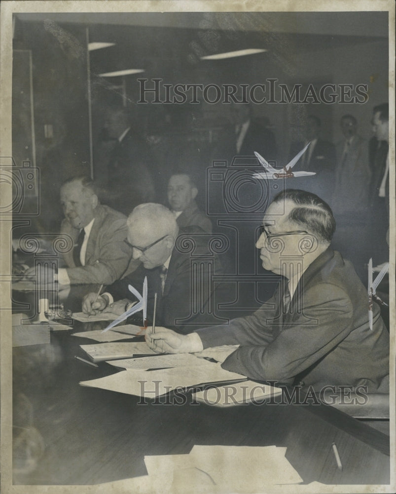 1956 Detroit Mayor Albert Cobo Tax Hearing - Historic Images