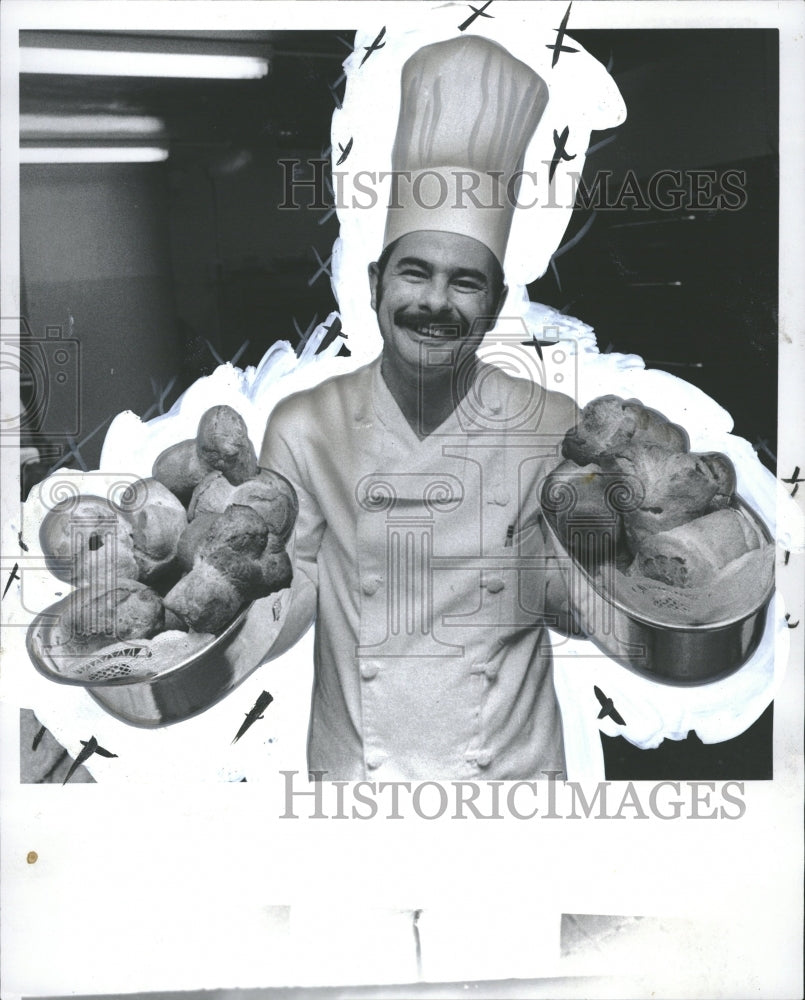 1977 Chef Paul Grittini Detroit Club Cook - Historic Images