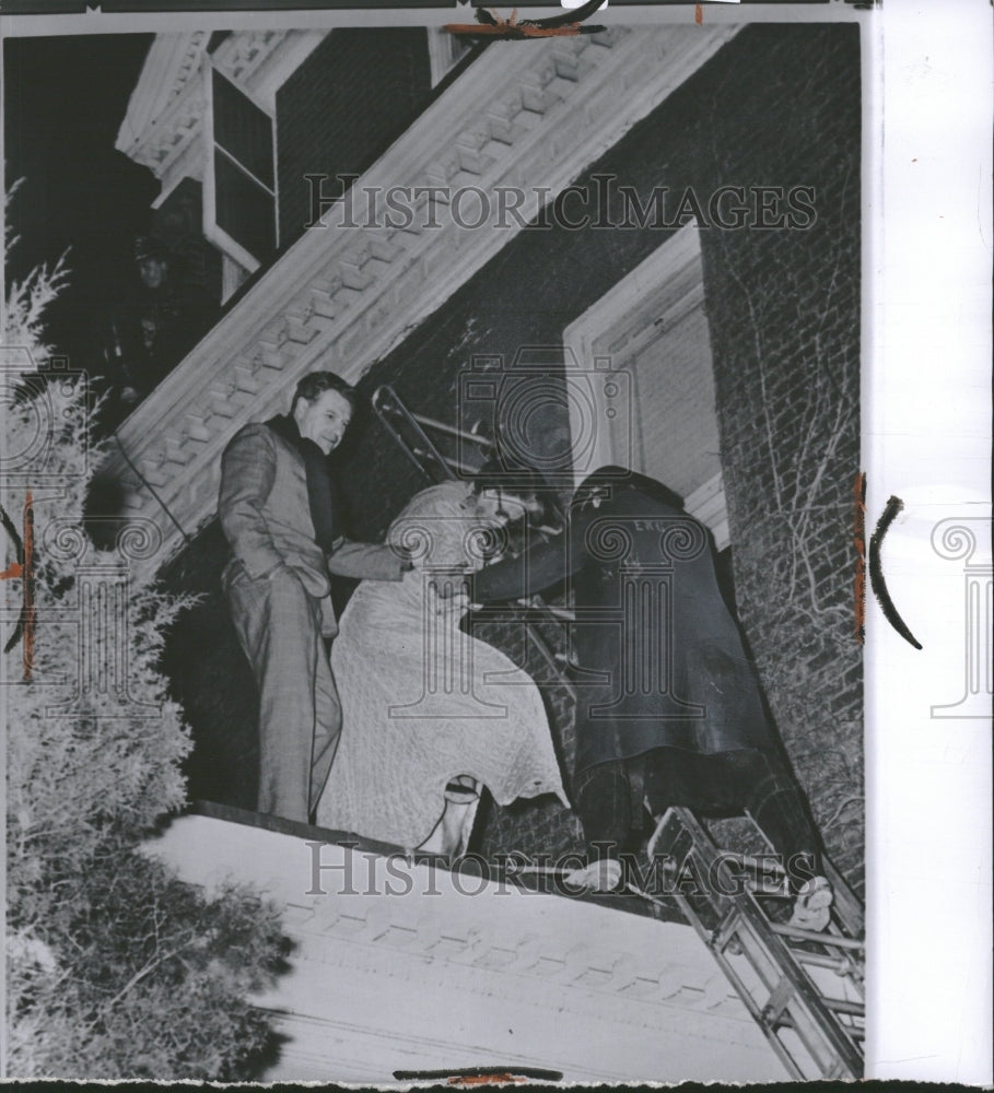 1961 Nelson Aldrich Rockefeller Wife Ladder - Historic Images