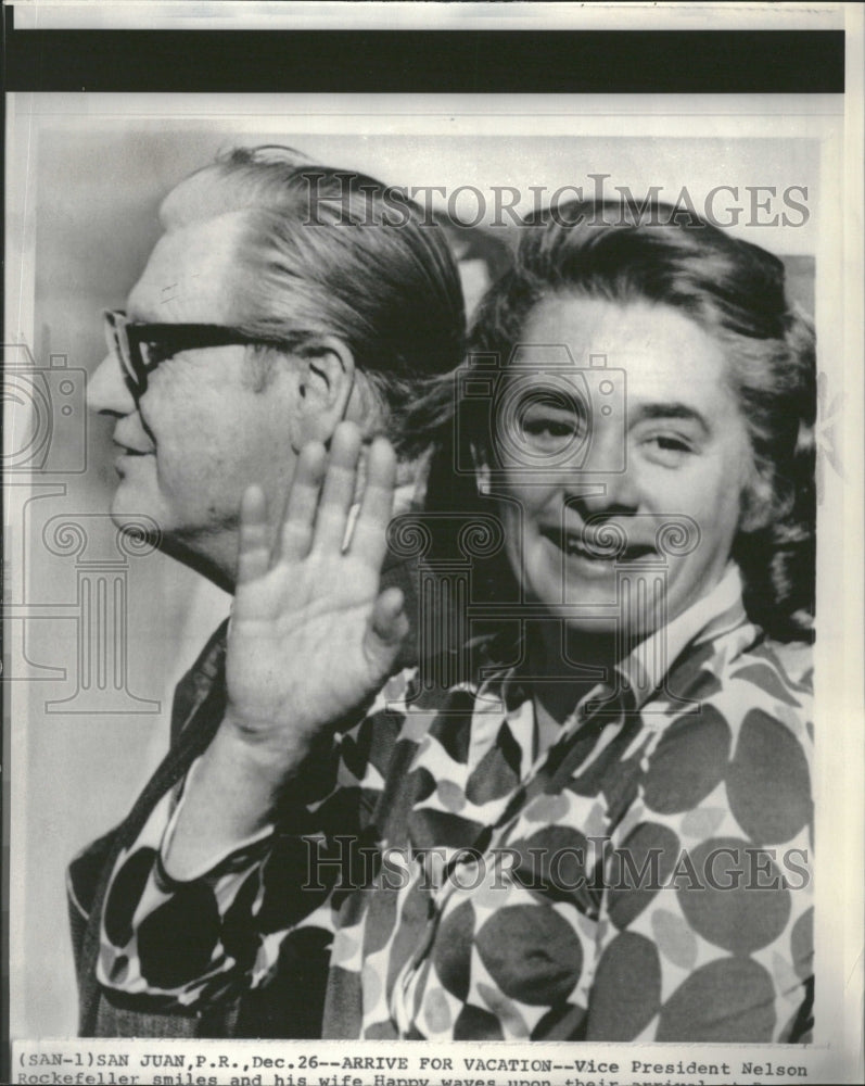 1974 Vice President Rockefeller and wife - Historic Images