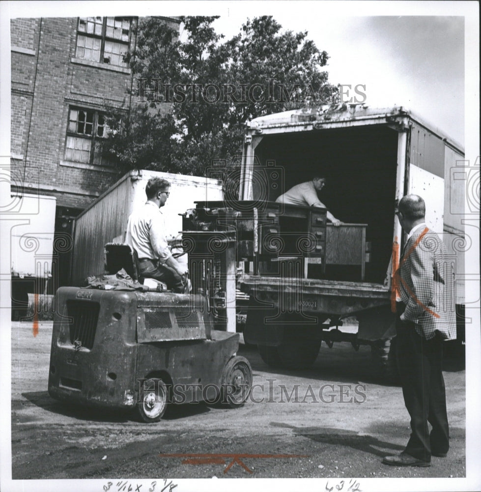 1965 Surplus Property Forklift Loading - Historic Images