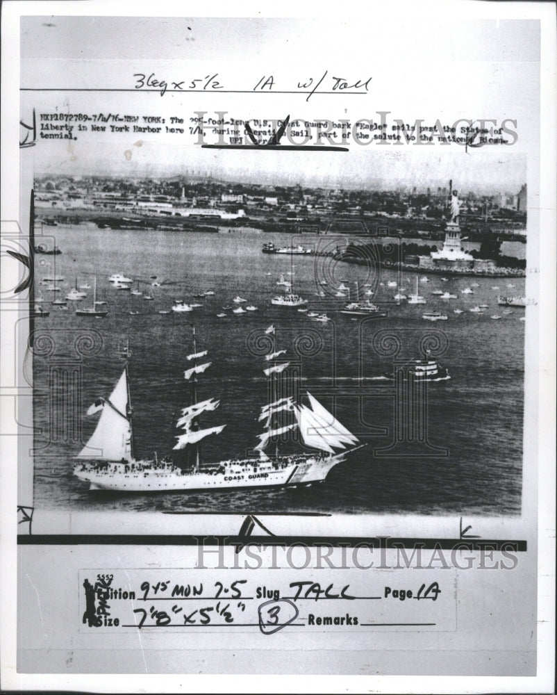 1976 Bicentennial US Coast Guard Eagle - Historic Images