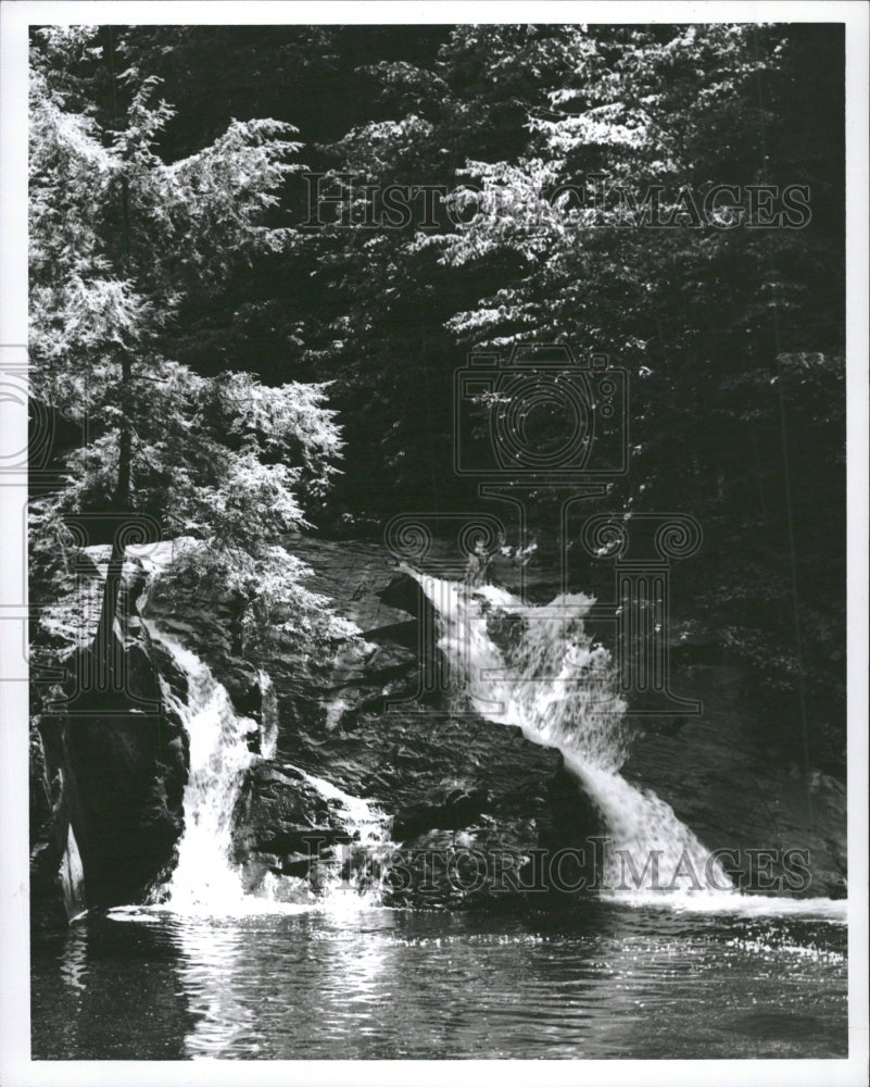 1973 Water Fall Rapidly Drops Flows - Historic Images