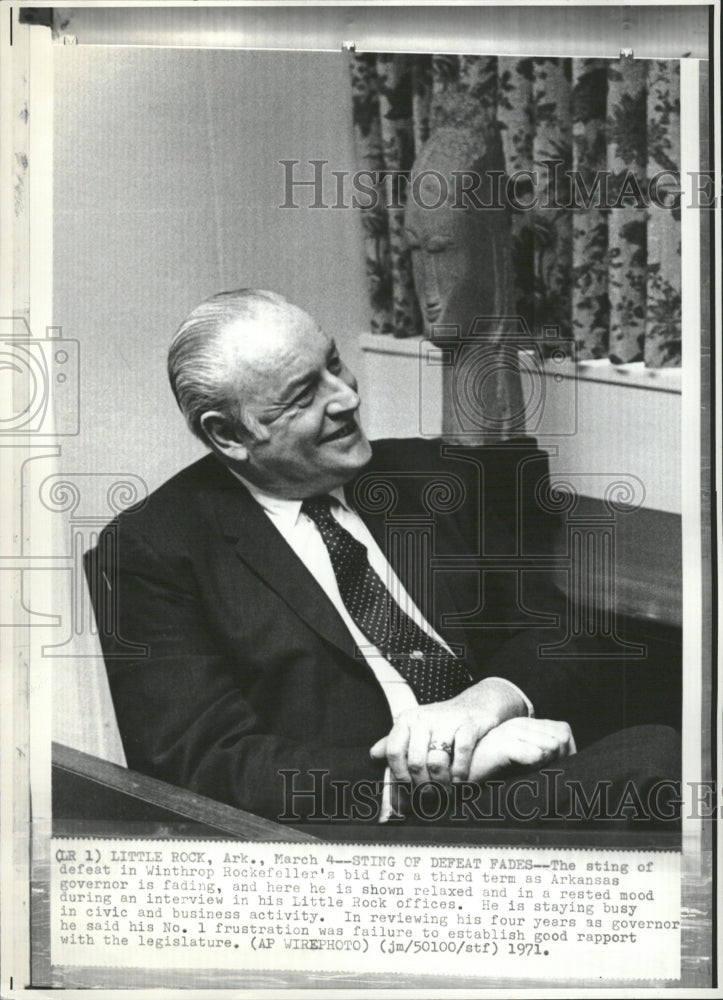 1971 Winthrop Rockefeller US Politician - Historic Images