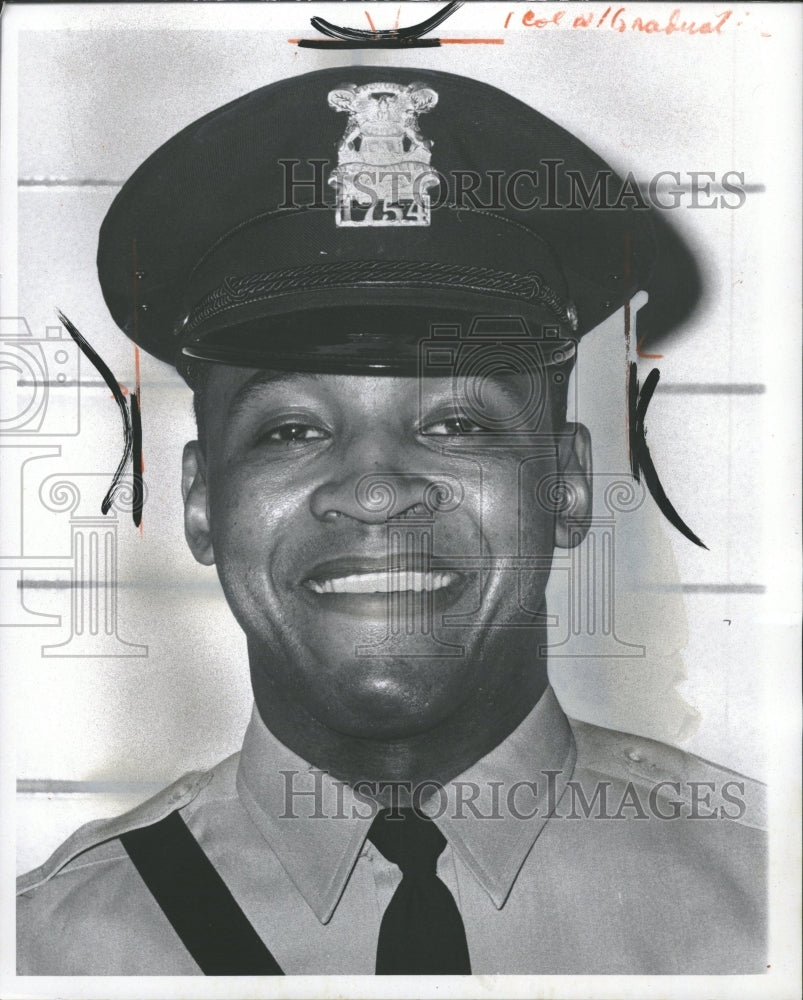 1969 Police Gaurd Edward Robinson Policeman - Historic Images