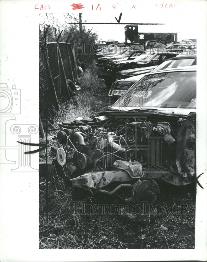 1981` Stolen Cars at Detroit P.P.Auto pound - Historic Images