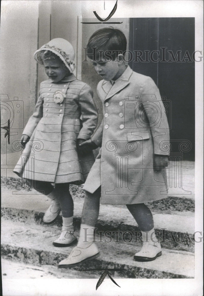 1954 Prince Charles and Princess Anne - Historic Images