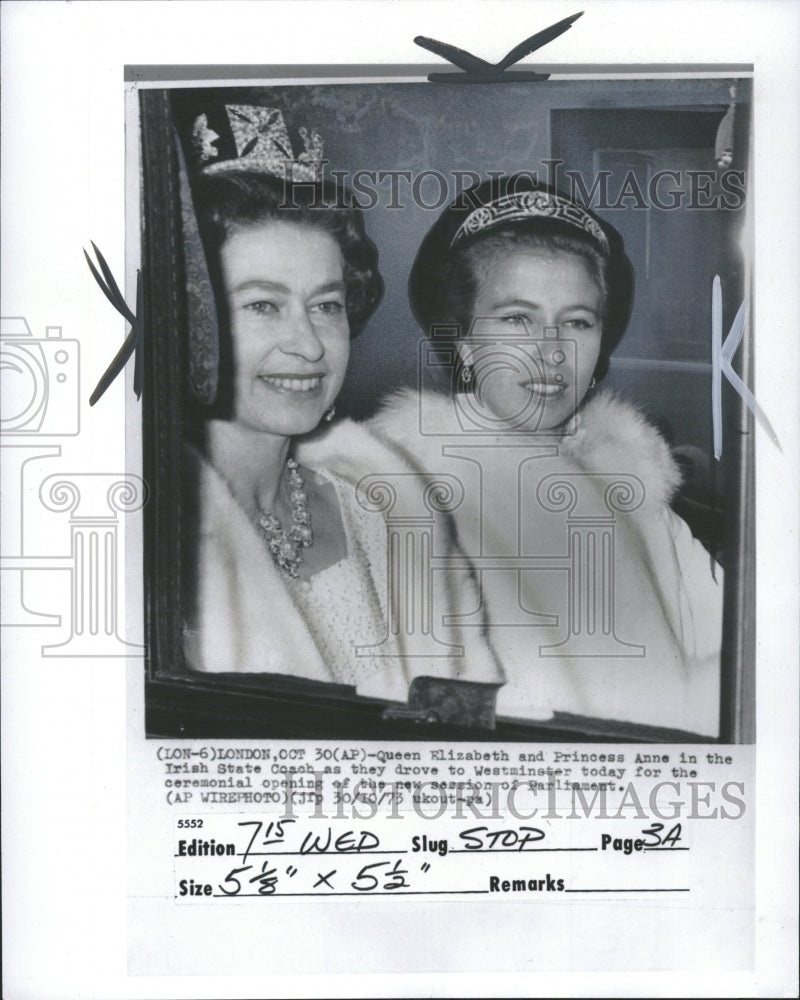 1973 Queen Elizabeth and Princess Anne - Historic Images