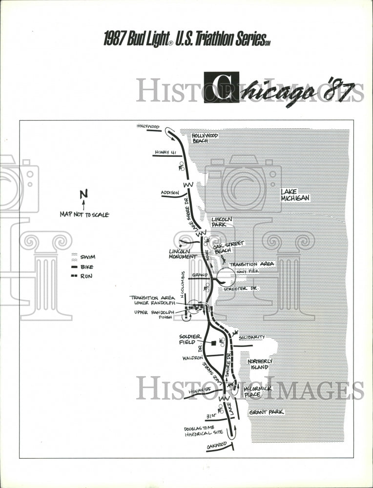 1987 Bud Light U.S. Triathalon Chicago Race - Historic Images