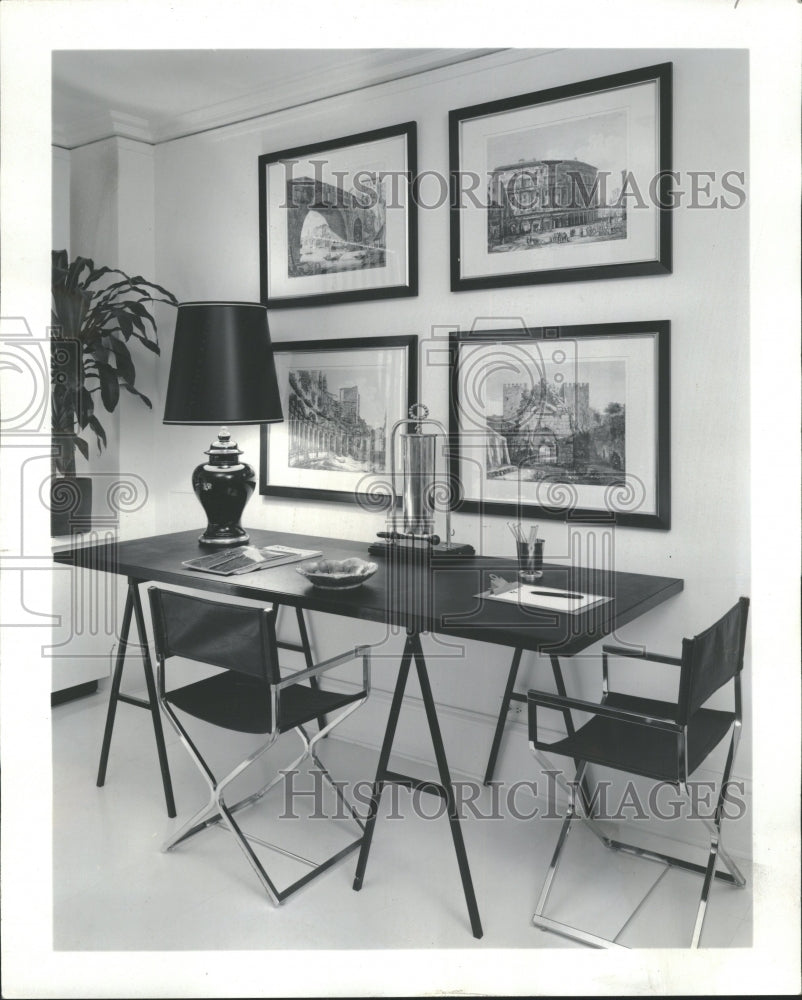 1968 Dining Table Set  Made From Door - Historic Images