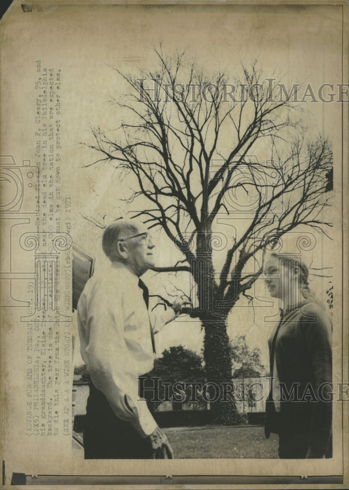 1971 Elms John Cleary Elaine Elm Tree Dead - Historic Images