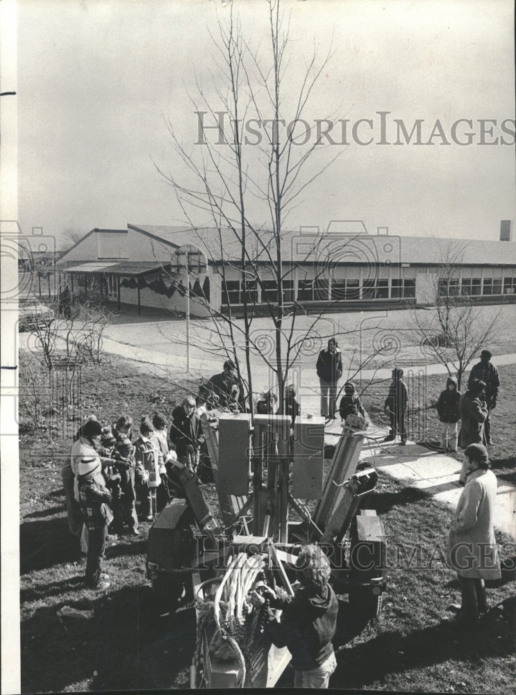 1977 Park Forest Tree Saving Transplant - Historic Images