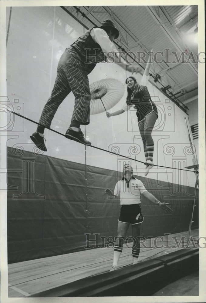 1981 Triton Troupers Tightwire Stunts - Historic Images