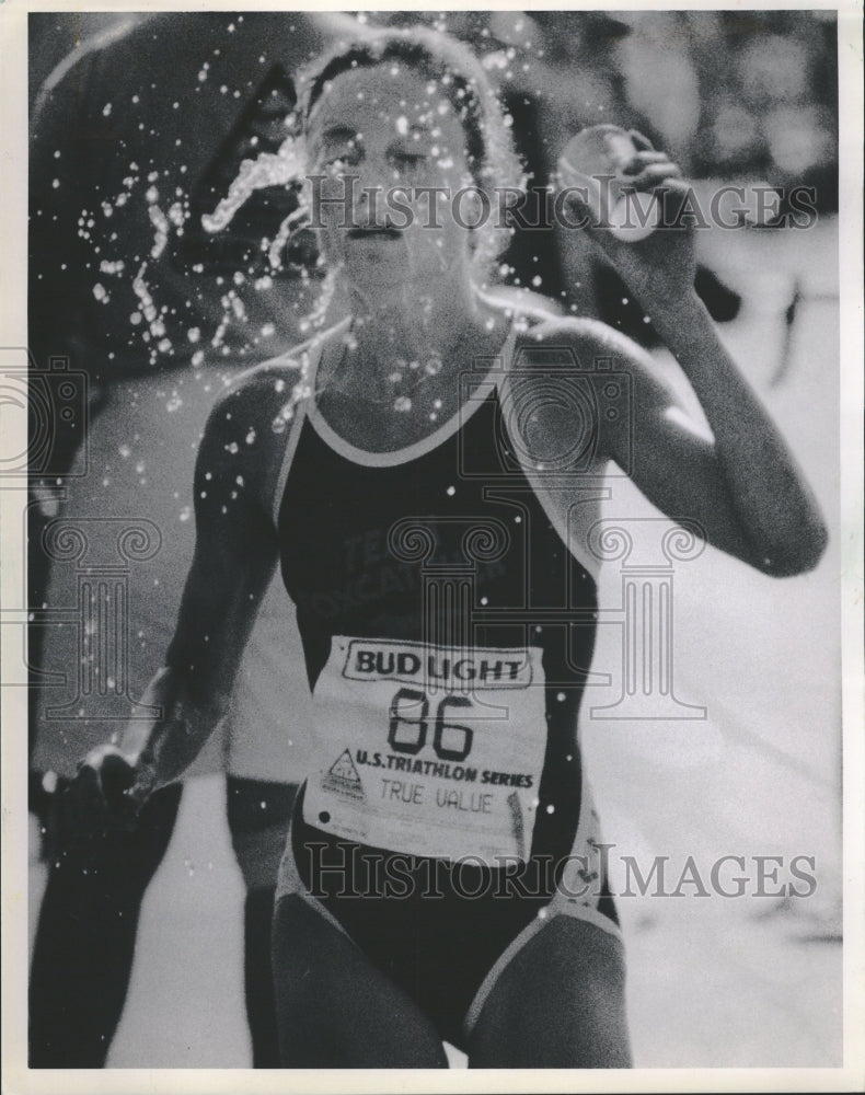 1988 Triathlon Cynthia Gallenz Mile Run - Historic Images