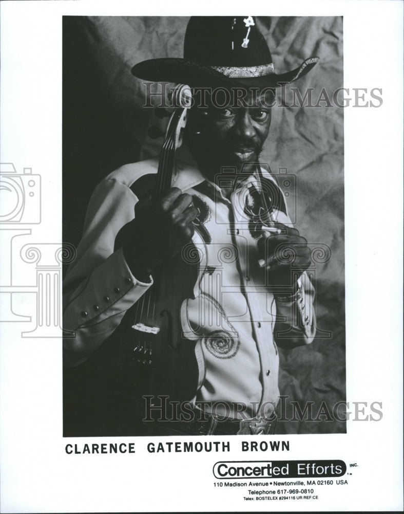 1988 Violinist Clarence Brown Publicity - Historic Images