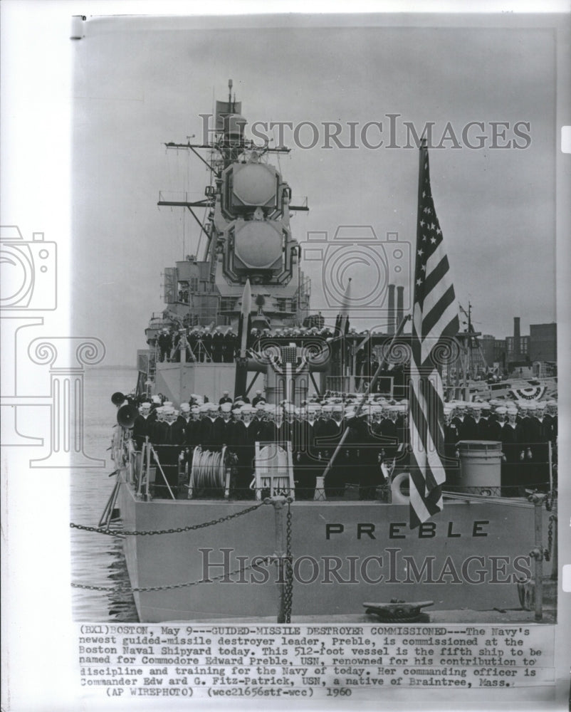 1960 Navy Missile Destroyer Preble - Historic Images