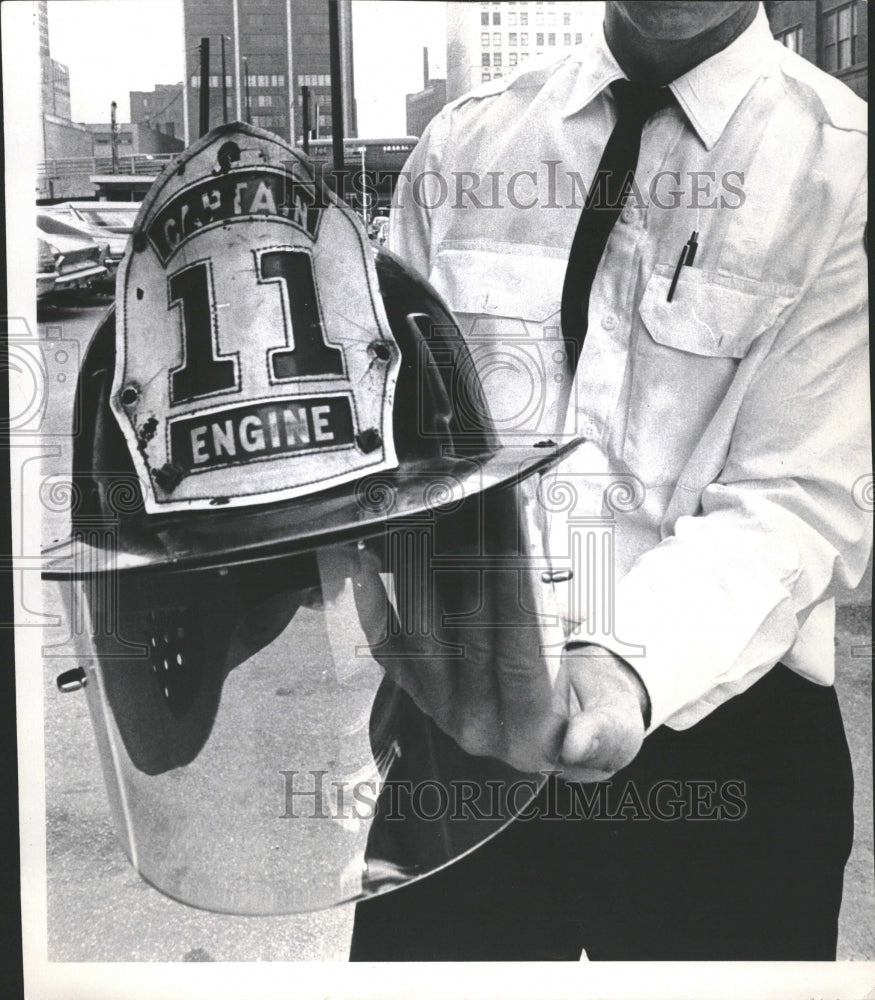 1968 Fire Department Protective Helmet - Historic Images