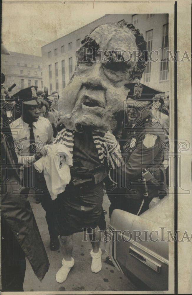 1974 Police Watergate Trials Protests - Historic Images