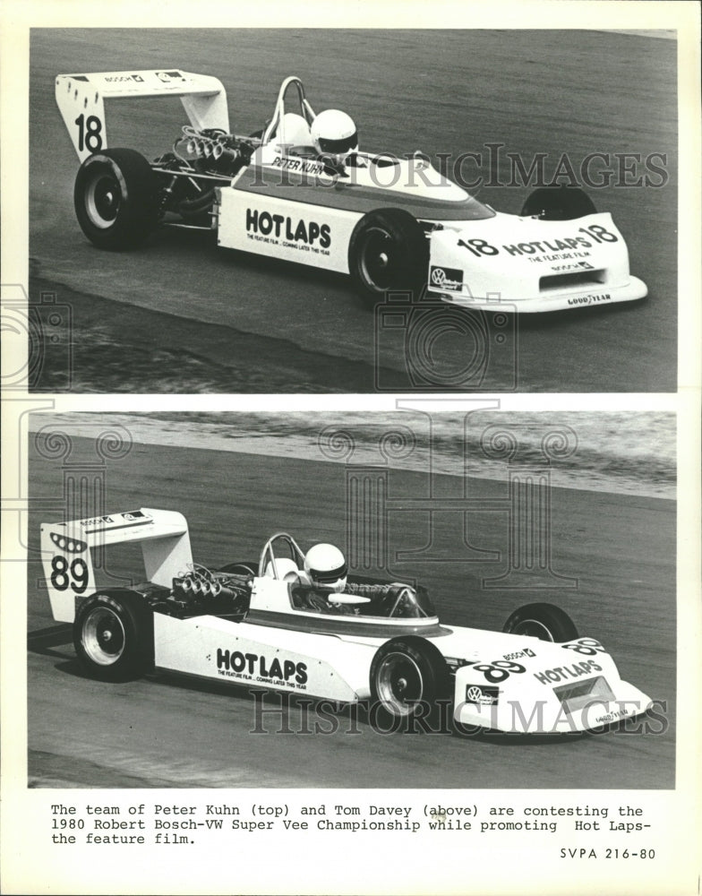 1980 Peter Kuhn Tom Davey Racing Car Driver - Historic Images