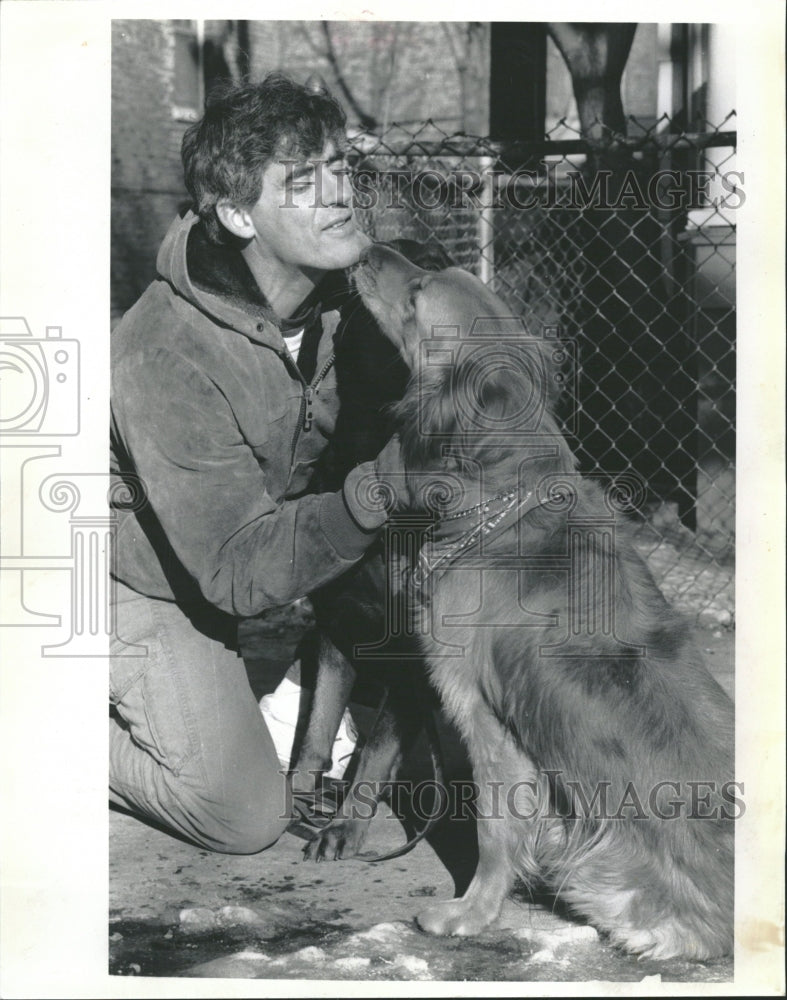 1988 Dog Trainer Working Park Techniques - Historic Images