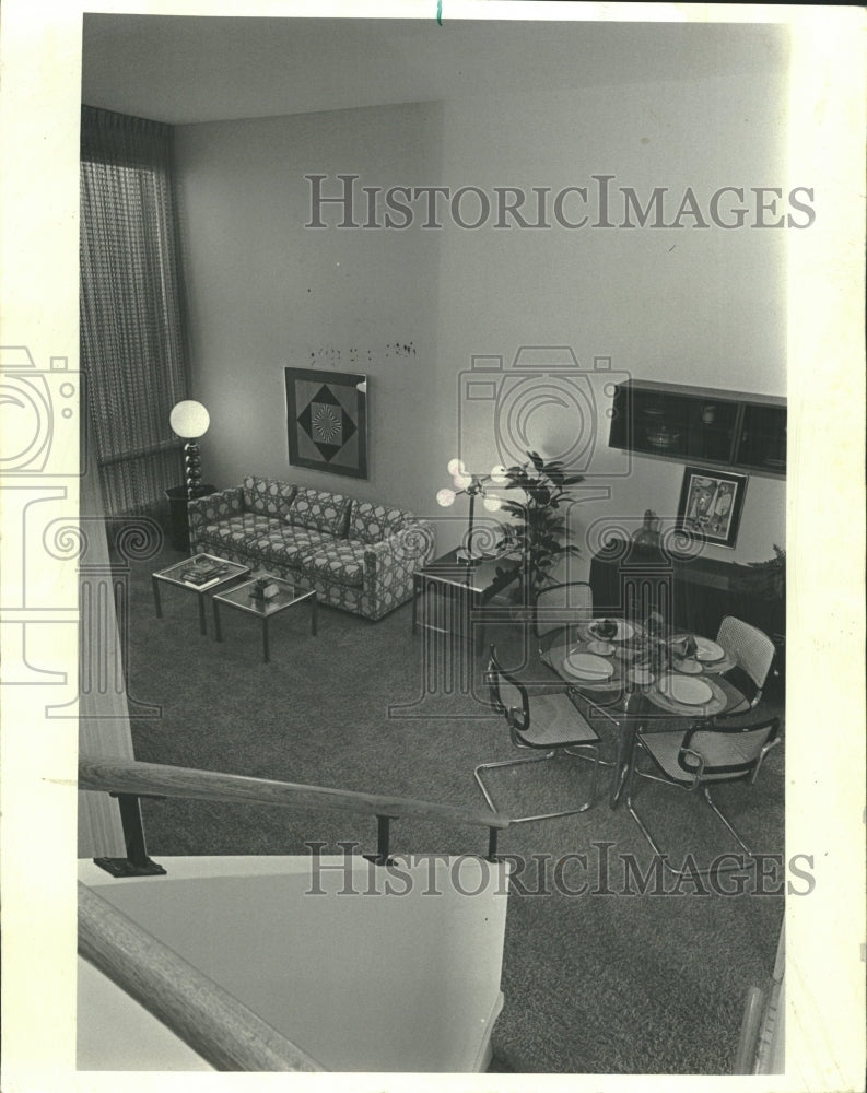 1974 Living Room Dining Area Multistory - Historic Images