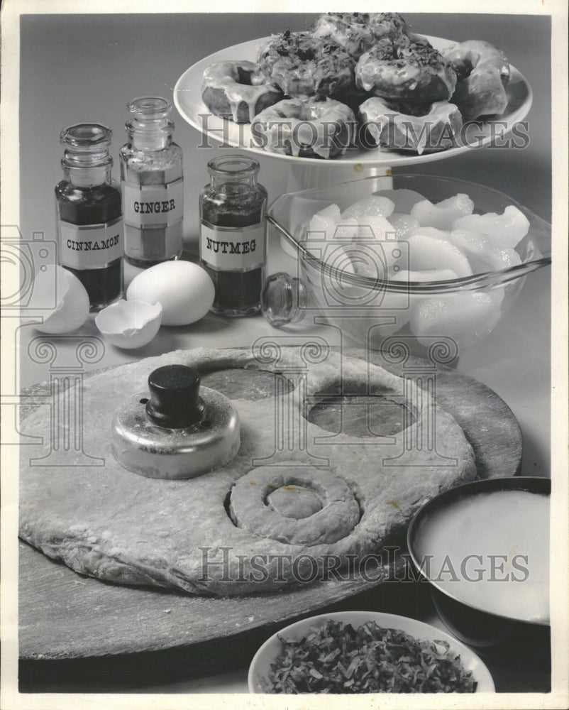 1967 Apple Doughnuts Ingredients - Historic Images